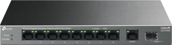 TP-LINK SWITCH 10 PUERTOS 10/100/1Gbit + 8 PoE+