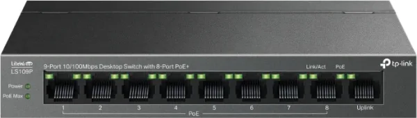 TP-LINK SWITCH 9 PUERTOS 10/100 + 8 PoE+