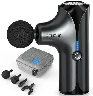 Renpho Mini - Massage Gun - 4 Heads - 5 Speeds - Black