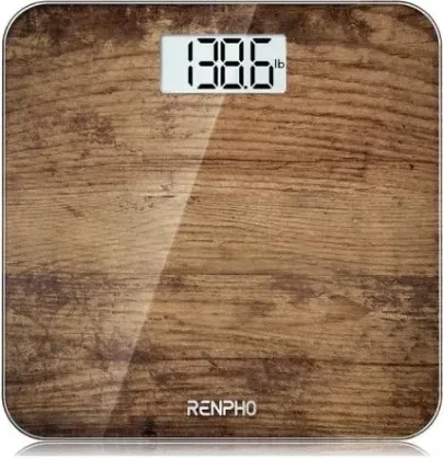 Renpho Core 1S - Body Weight Scale - Large Screen - 3Aaa - 10.2X10.2X0.87Inch - Brown