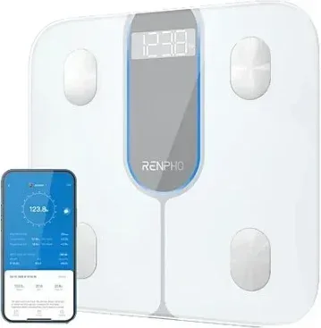 Renpho Elis 1C - Smart Body Scale - Ble - 3Aaa - 11X11X1Inch / 28X28X2.5Cm - White