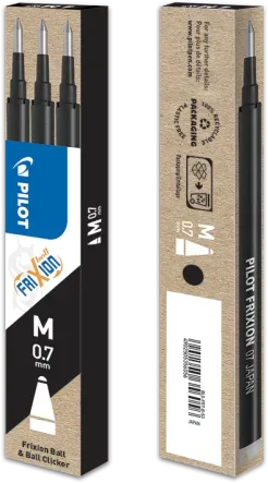 Pack 3 Recambios Frixion Negro Pilot Bls-Fr7-B-S3