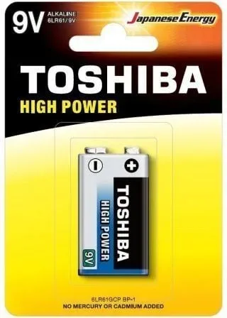 Pila 9V Toshiba 6LR61/ 9V/ Alcalina