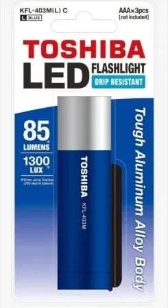 Linterna Toshiba KFL-403M/ 85 Lúmenes/ 3 pilas *AAA/ Azul
