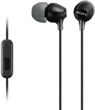 Auriculares Intrauditivos Sony MDR-EX15AP/ con Micrófono/ Jack 3.5/ Negros