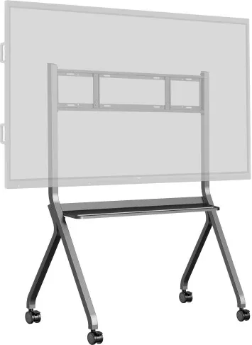 Iiyama Mobile Cart On Wheels, Max. Load 100Kg, Suitable For 55~86", Max Vesa 800X600 Color Silver Metalic (Md-Cart02-S1)