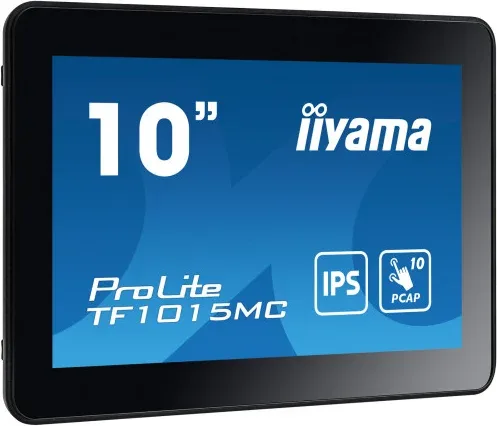 Monitor Iiyama 10,1" Pcap Bezel Free 10P Touch, 1280X800, IPS Panel, Dp,HDMI,VGA, 425Cd/M (With Touch), USB Interface,Multitouch,Open Frame,Ip65 Front(Tf1015Mc-B3)