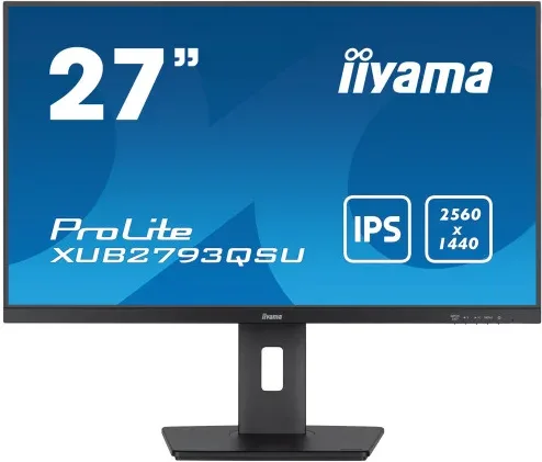 Iiyama Pantalla 27" IPS WQHD con Soporte Ajustable en Altura y Frecuencia de Actualización de 100Hz