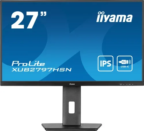 Monitor Iiyama USB-C, Lan, Dp-Out (Dock), 300Cd