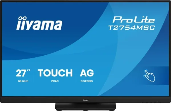 Monitor LED 27 pulgadas iiyama t2754msc - b2ag IPS -  FHD -  HDMI -  VGA -  83hz -  4ms -  vesa 100x100