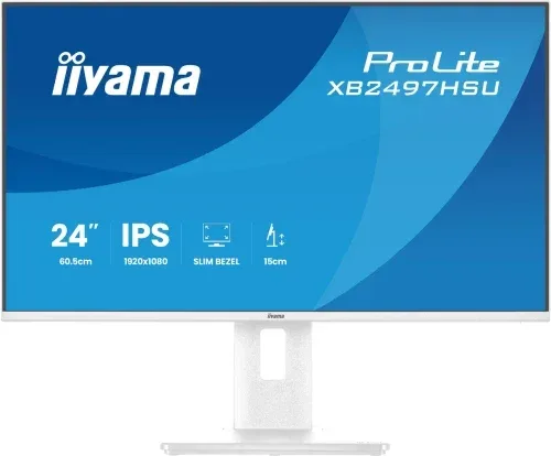 Monitor Iiyama Pantalla para Pc 60,5 Cm (23,8") 1920 X 1080 Pixeles Full HD LED Panel IPS Color Blanco Ajustable HDMI DisplayPort USB