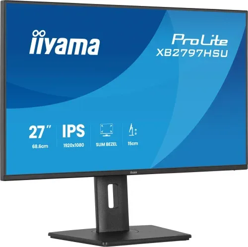 Monitor Iiyama Pantalla para Pc 68,6 Cm (27") 1920 X 1080 Pixeles Full HD LED Panel IPS Ajustable en Altura HDMI DisplayPort USB
