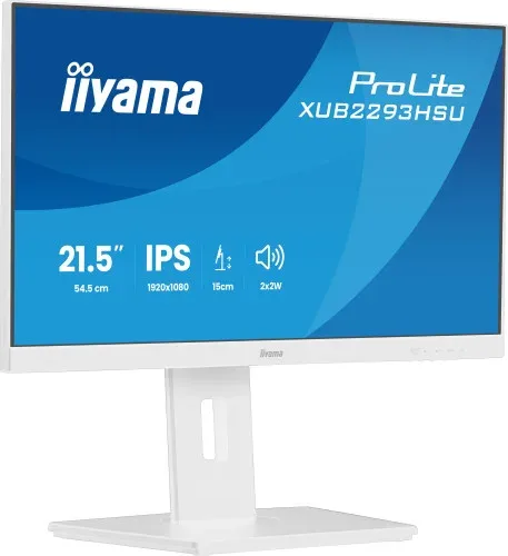 Monitor Iyama Prolite, 21,5 Pulagads, 54,5 Cm, IPS Panel Technology LED, 1920X1080, 100 Hz, Mate Blanca