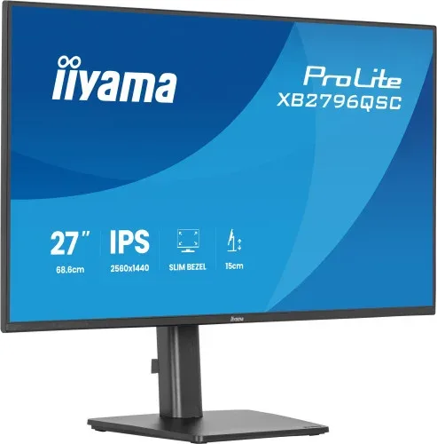 Monitor Iiyama Pantalla para Pc 68,6 Cm (27") 2560 X 1440 Pixeles Quad HD LED Panel IPS USB-C HDMI DisplayPort Altura Ajustable