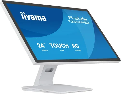 Monitor Iiyama Tactil , 24", T2452Msc-W2Ag, 61 Cm, 1920 X 1080 Pixeles, Full HD, LED, 5 Ms, Blanco