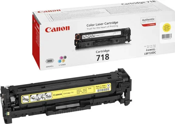 TONER AMARILLO CANON MF724/728/729CX/LBP7210/7660/7680 (718)