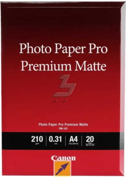 Papel fotografico canon 8657b005 pro premium pm - 101 -  210 x 297 mm -  20 hojas a4