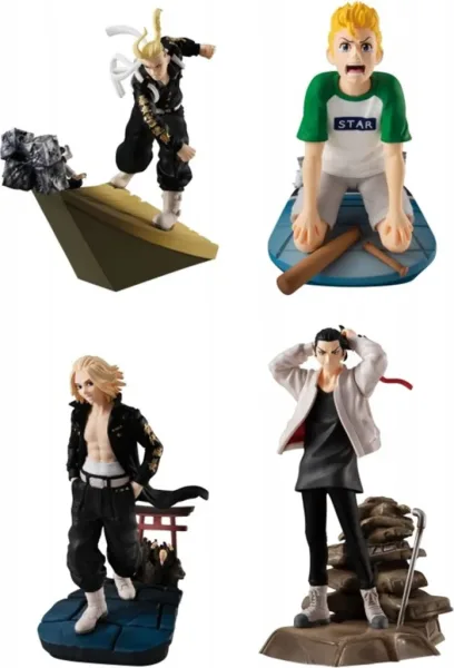 Set figuras megahouse petitrama series tokyo revengers toman heroic scenes