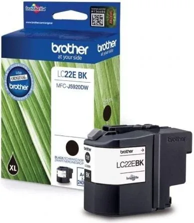 Cartucho de Tinta Original Brother LC-22EBK XL Alta Capacidad/ Negro