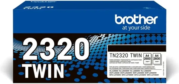 Pack toner brother tn2320twin negro 2uds