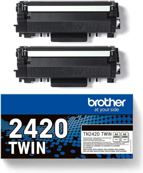 Brother Tóner TN2420TWIN Negro Pack 2 uds