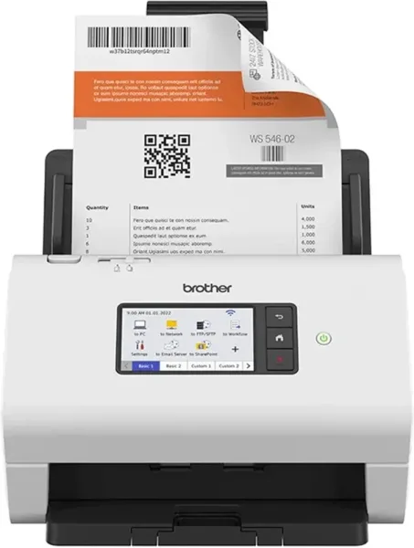 Escaner sobremesa brother ads - 4900w -  100ppm -  duplex automatico -  USB 3.0 -  USB 2.0 -  red -  WiFi -  WiFi direct -  adf 100 hojas