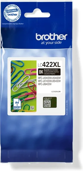 Cartucho de Tinta Original Brother LC-422 XL Alta Capacidad/ Negro