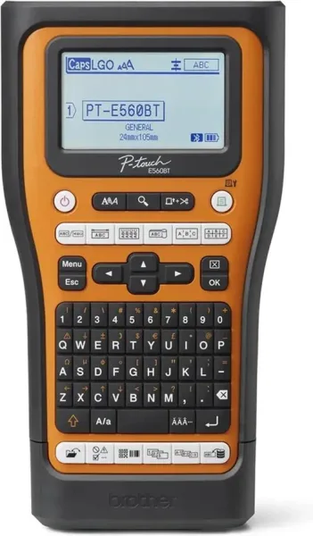 Rotuladora brother pt - e560btsp lcd -  3 lineas -  teclado qwerty -  corte automatico