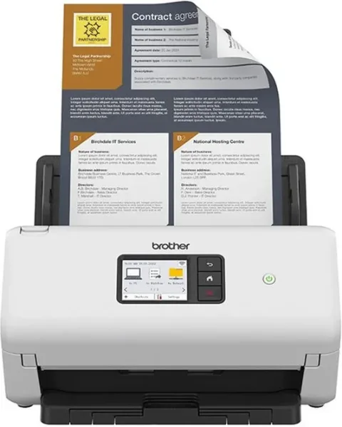 Escaner Brother Ads-4550W Adf 600X600 Dpi Negro Blanco
