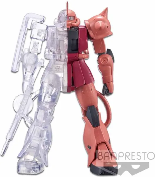 Figura banpresto zaku char's custom  mobile suit gundam internal structure ver.a