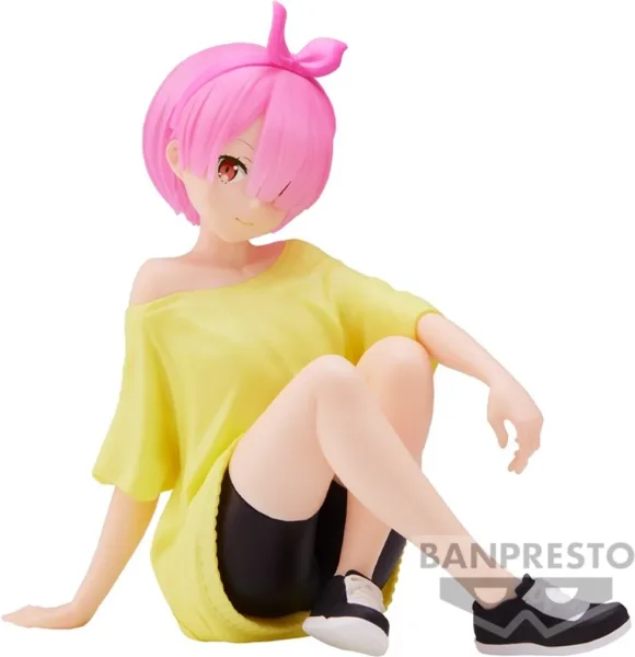 Figura banpresto re: zero starting life in another world relax time RAM training style