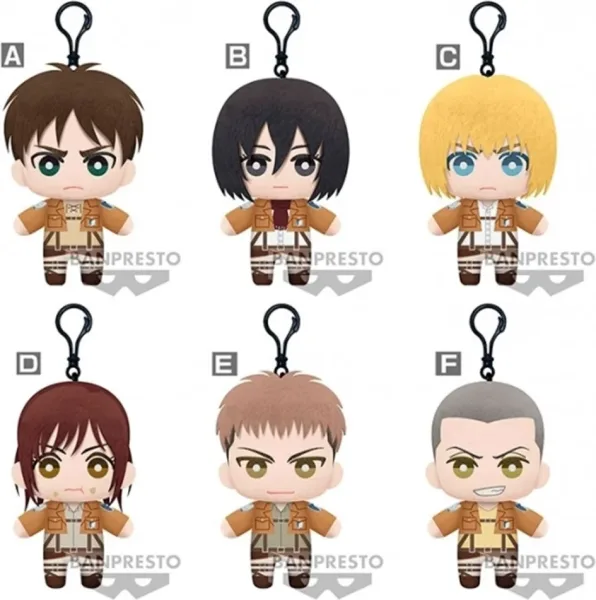 Peluche banpresto attack on titan tomonui plush assort series 1 unidad aleatoria