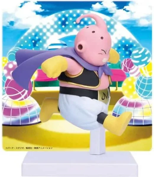 Figura banpresto dragon ball daima majin buu con panel 8cm
