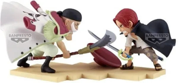 Figura banpresto one piece world collectable figure log stories edward newgate vs shanks 13cm