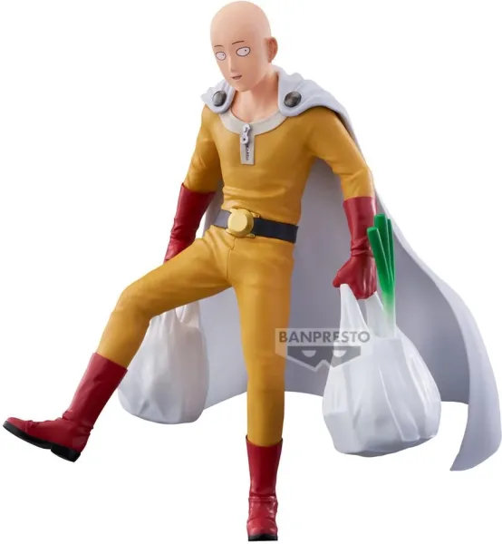 Figura banpresto one punch man one punch life saitama 20cm