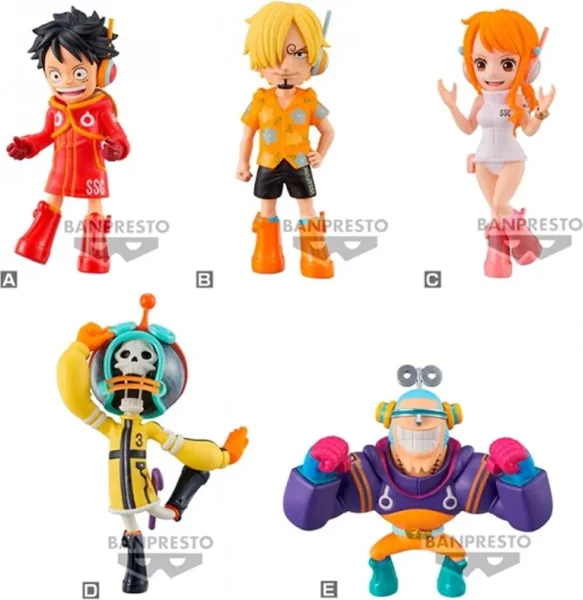 Figura banpresto one piece world collectable egg head 1 de 7cm unidad aleatoria
