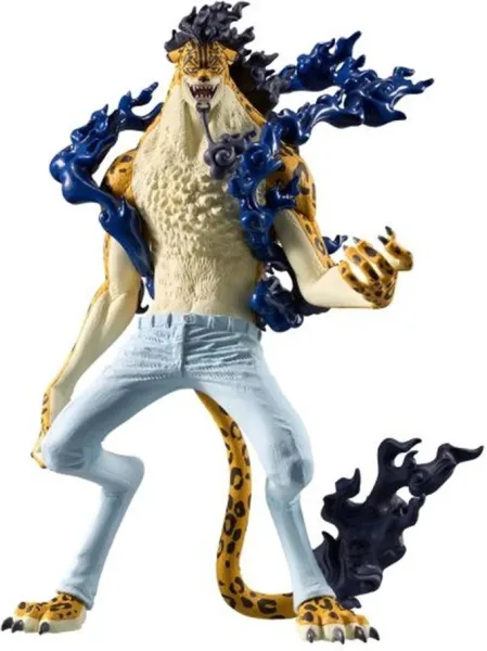 Figura banpresto one piece king of artist rob lucci awakening ver. 19cm