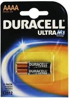 Pack de 2 Pilas AAAA Duracell Ultra MX2500/ 1.5V/ Alcalinas