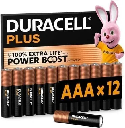 Pack de 12 Pilas AAA Duracell Plus Power Boost DPBLR3B12/ 1.5V/ Alcalinas
