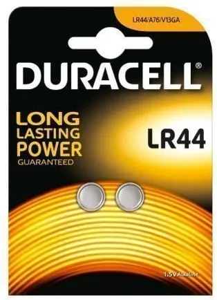 Pack de 2 Pilas de Botón Duracell LR44/ 1.5V/ Alcalinas