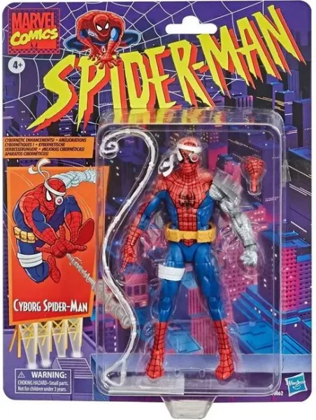 Figura hasbro spiderman marvel legends vintage cyborg spiderman