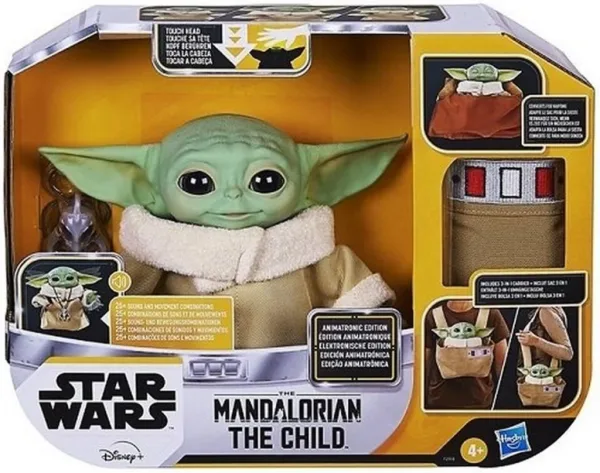Replica figura animatronica hasbro the mandalorian baby yoda