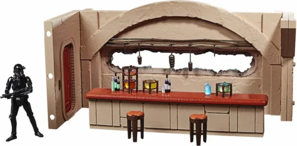 Set nevarro cantina + figura hasbro 9 -5 cm death trooper the mandalorian star wars vintage f39025