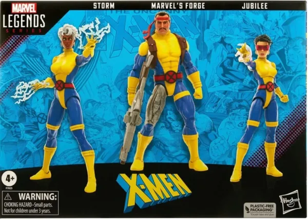 Figuras hasbro marvel legends series xmen 60 anv marvels forge -  storm -  jubilee