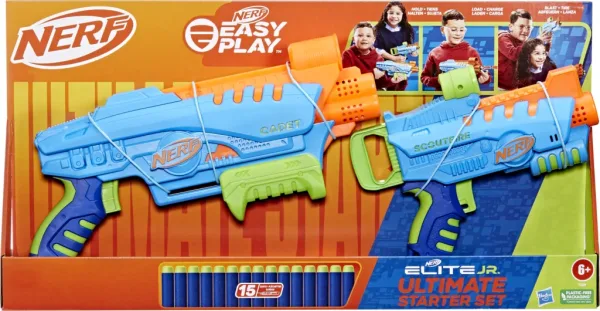 Set doble lanzadores hasbro nerf elite junior ultimate starter