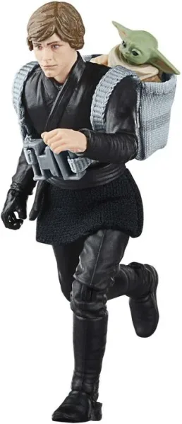 Figura hasbro star wars the book of boba fett luke skywalker & grogu