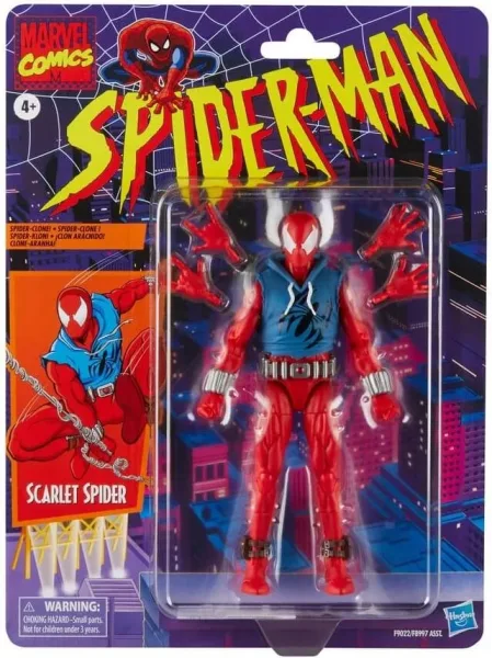 Figura hasbro marvel comics spider - man scarlet spider