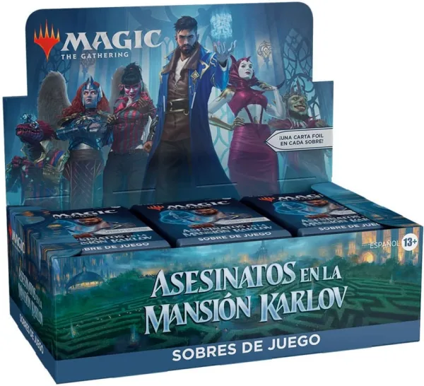 Caja de sobres magic the gathering sobres de juego asesinatos en la mansión karlov español