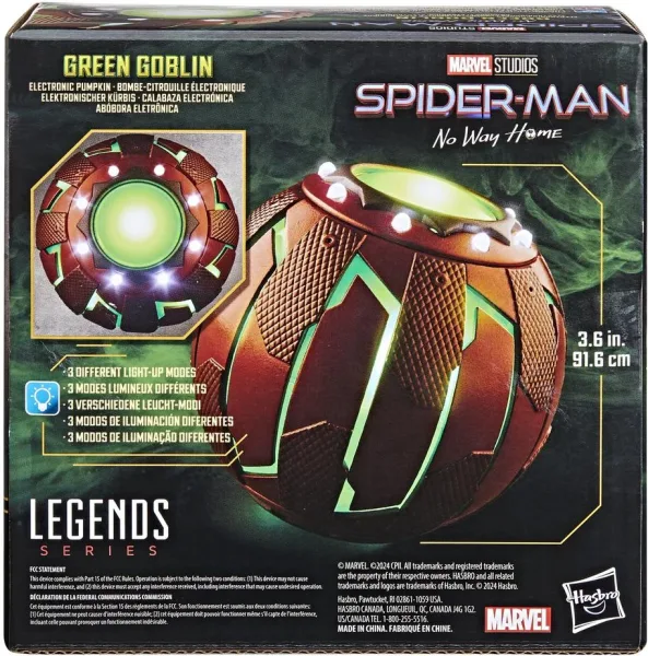 Calabaza electrónica hasbro marvel legends series spider - man: no way home green goblin