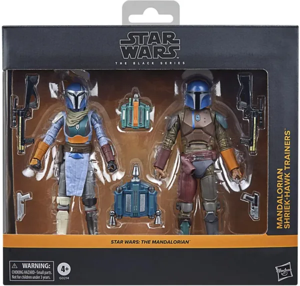 Set 2 figuras hasbro star wars the black series the mandalorian shriek -  hawk trainers